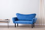 Atelier Del Sofa Chatto - Sofá-Cama de 2 Plazas Azul
